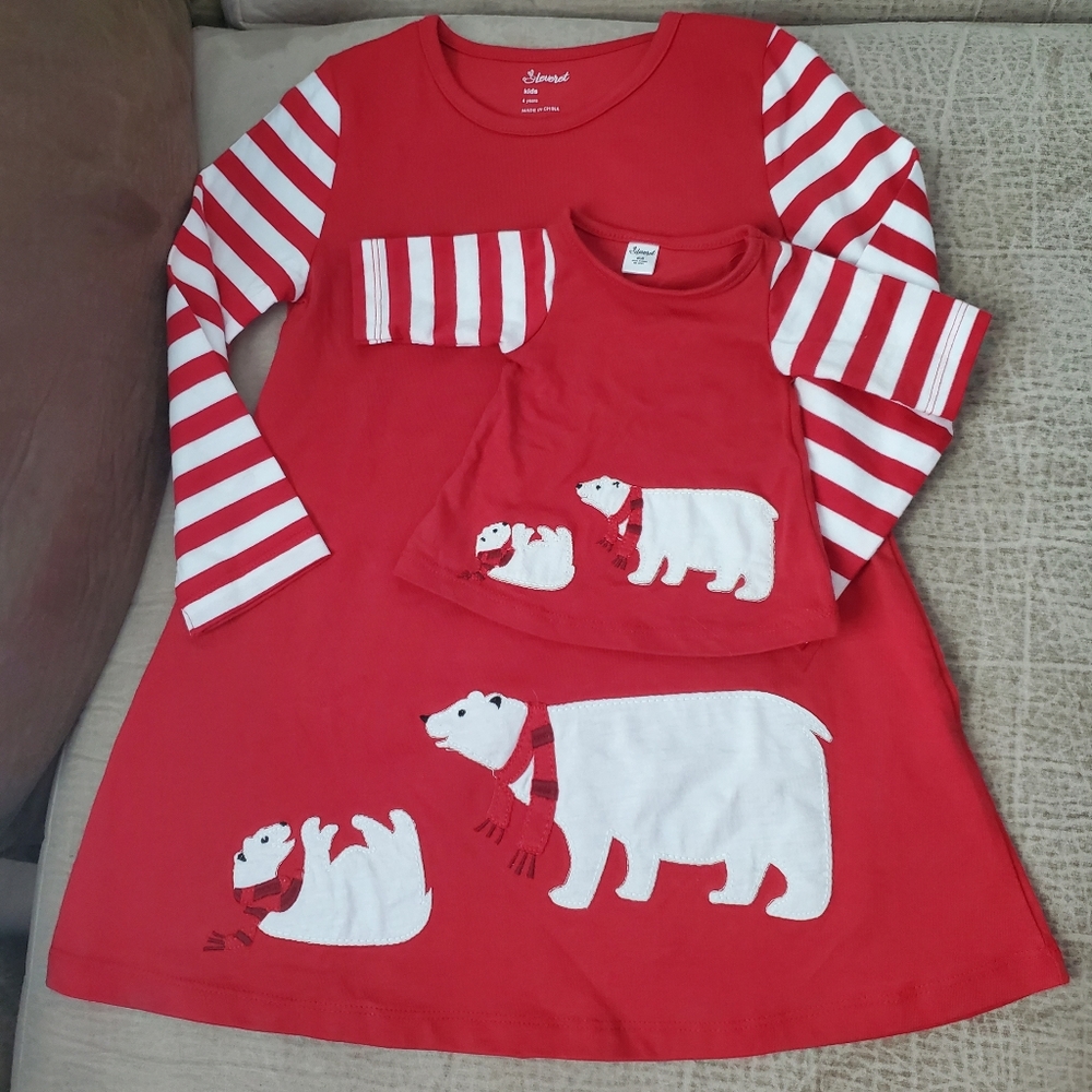 Toddler and doll matching dresses